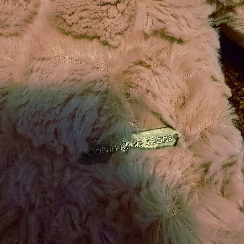 Calvin Klein faux fur toddlers pea coat